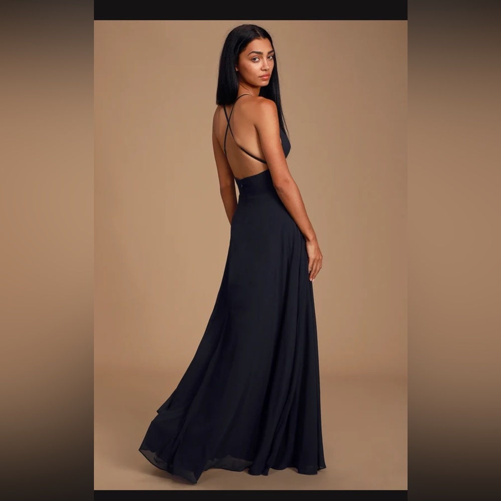 NEW Lulus Elegant Black Maxi Dress - Formal Event, Wedding Guest - over 50% off! - Picture 2 of 10